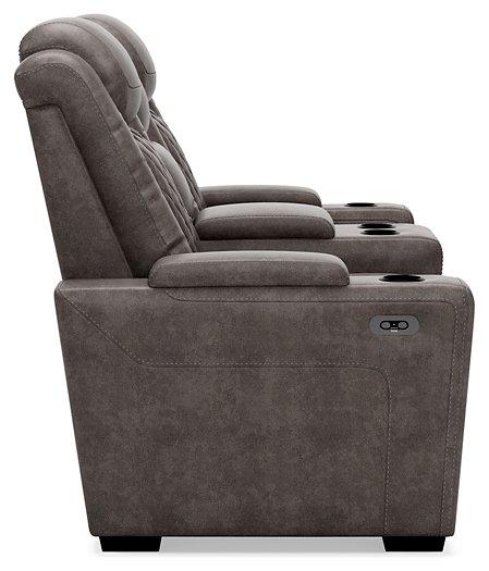 HyllMont Power Reclining Loveseat with Console