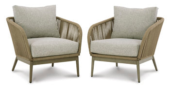 Swiss Valley Lounge Chair with Cushion (Set of 2)